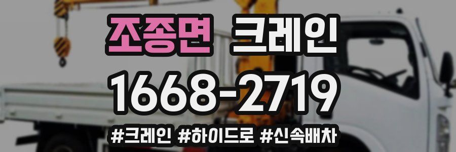 조종면 크레인 작업