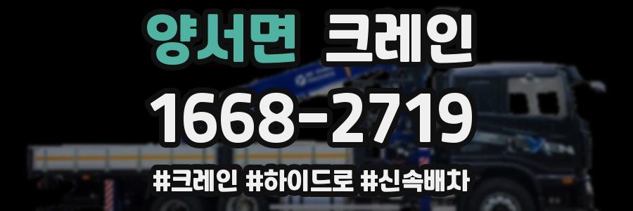 양서면 크레인 작업