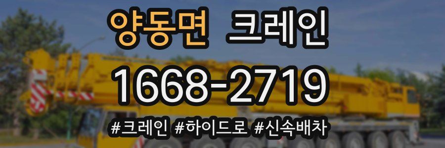 양동면 크레인 작업