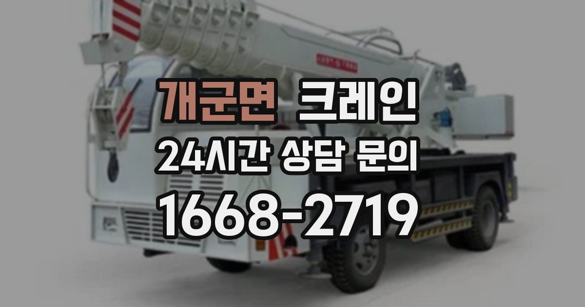 개군면 크레인