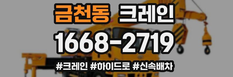 금천동 크레인 작업