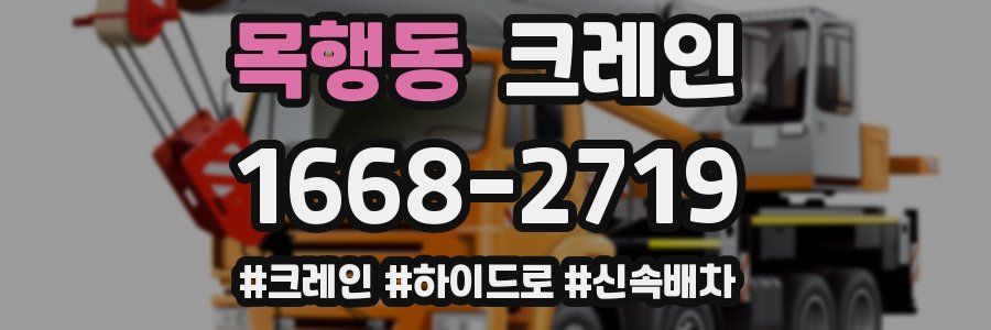 목행동 크레인 작업