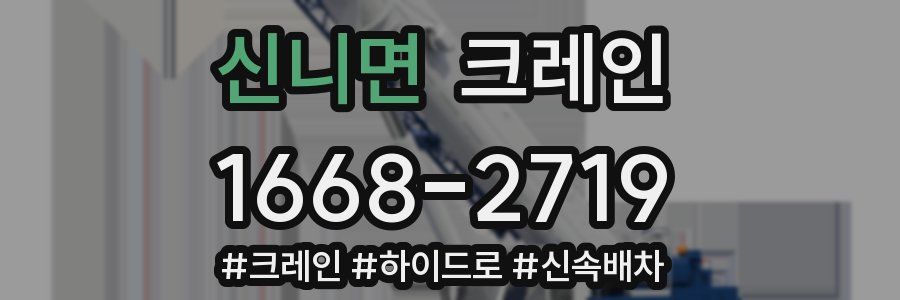신니면 크레인 작업