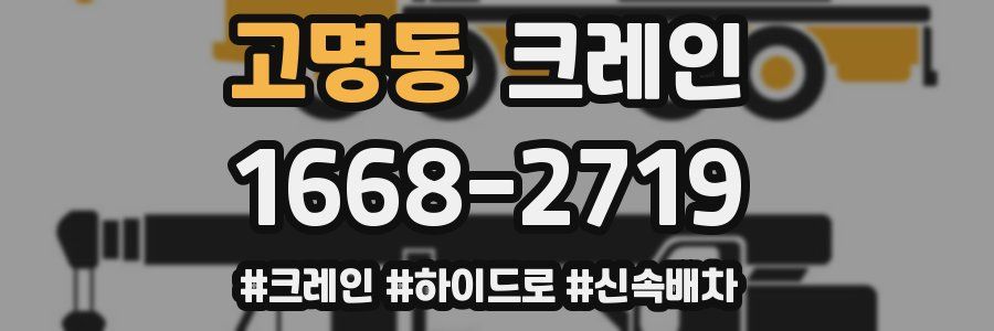 고명동 크레인 작업