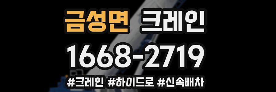 금성면 크레인 작업