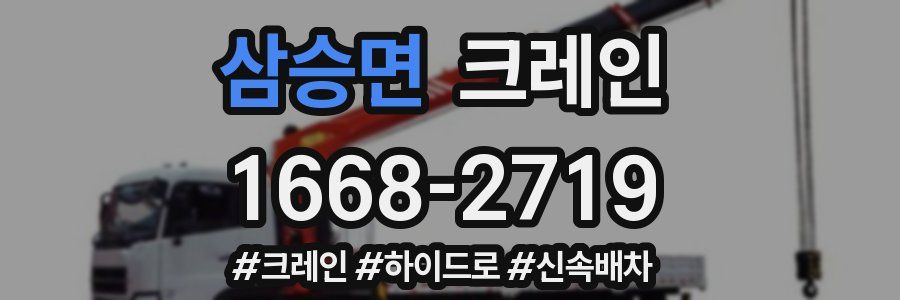 삼승면 크레인 작업