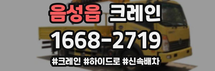 음성읍 크레인 작업