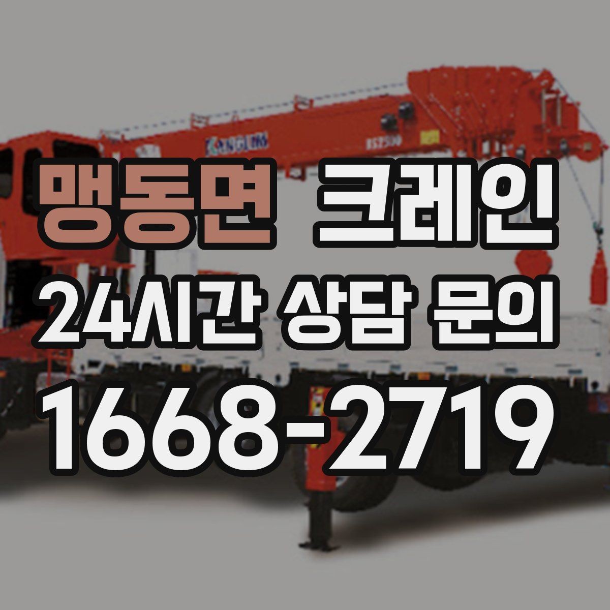 맹동면 크레인 반출 상차만 필요한 경우도 가능합니다
