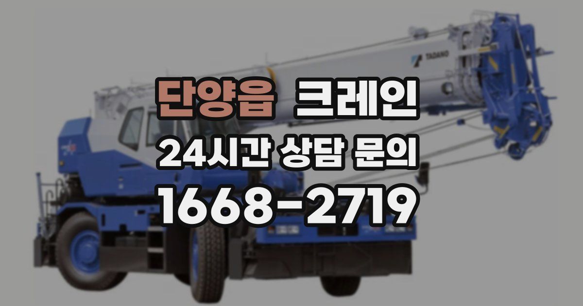 단양읍 크레인