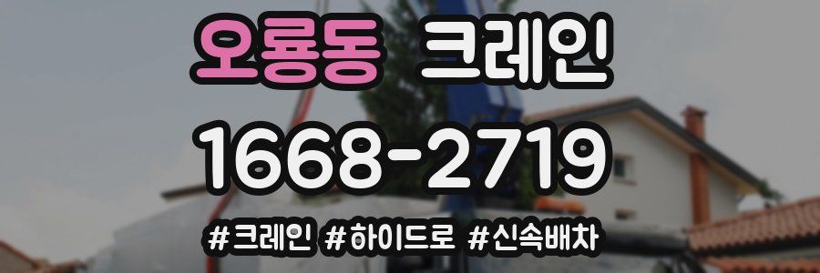 오룡동 크레인 작업