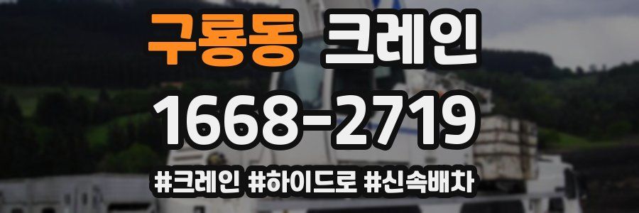 구룡동 크레인 작업