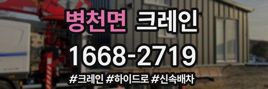 병천면 크레인 작업