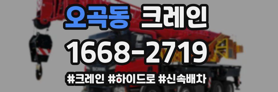 오곡동 크레인 작업