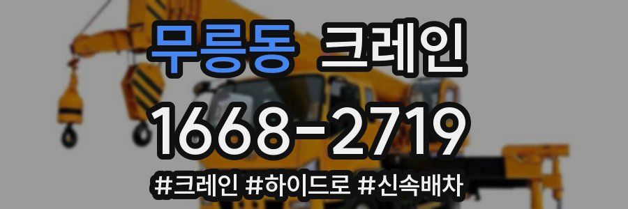 무릉동 크레인 작업