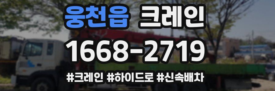 웅천읍 크레인 작업