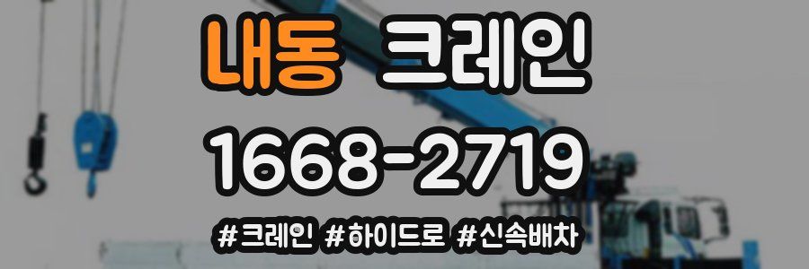 내동 크레인 작업