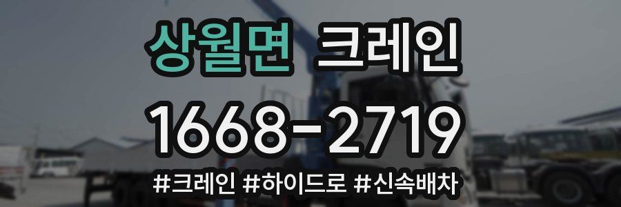 상월면 크레인 작업