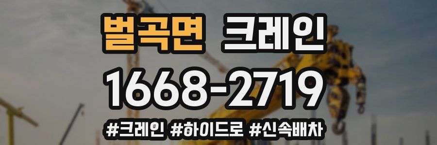 벌곡면 크레인 작업