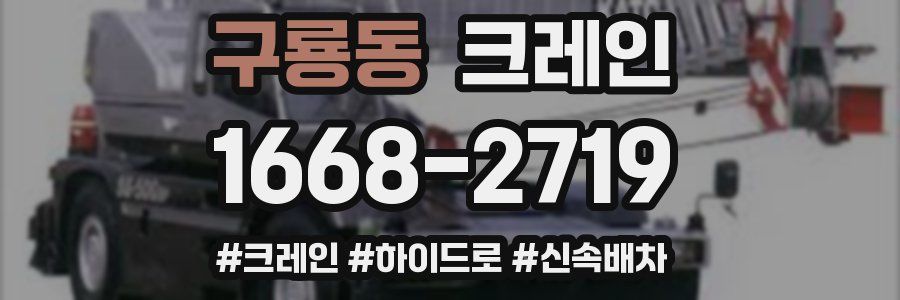 구룡동 크레인 작업