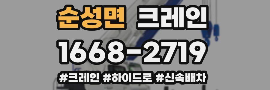 순성면 크레인 작업