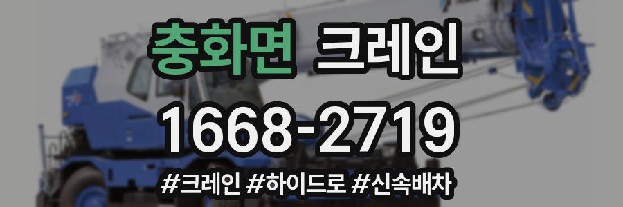 충화면 크레인 작업