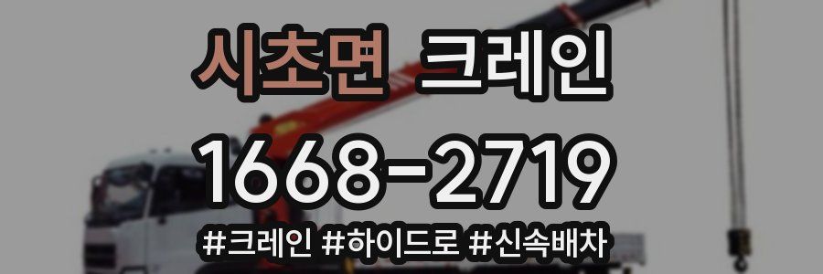 시초면 크레인 작업