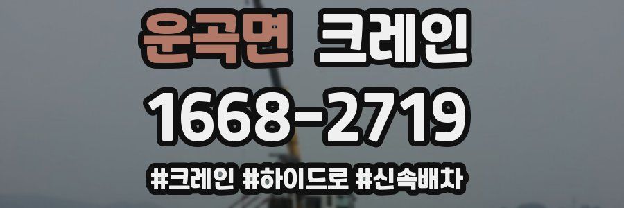 운곡면 크레인 작업