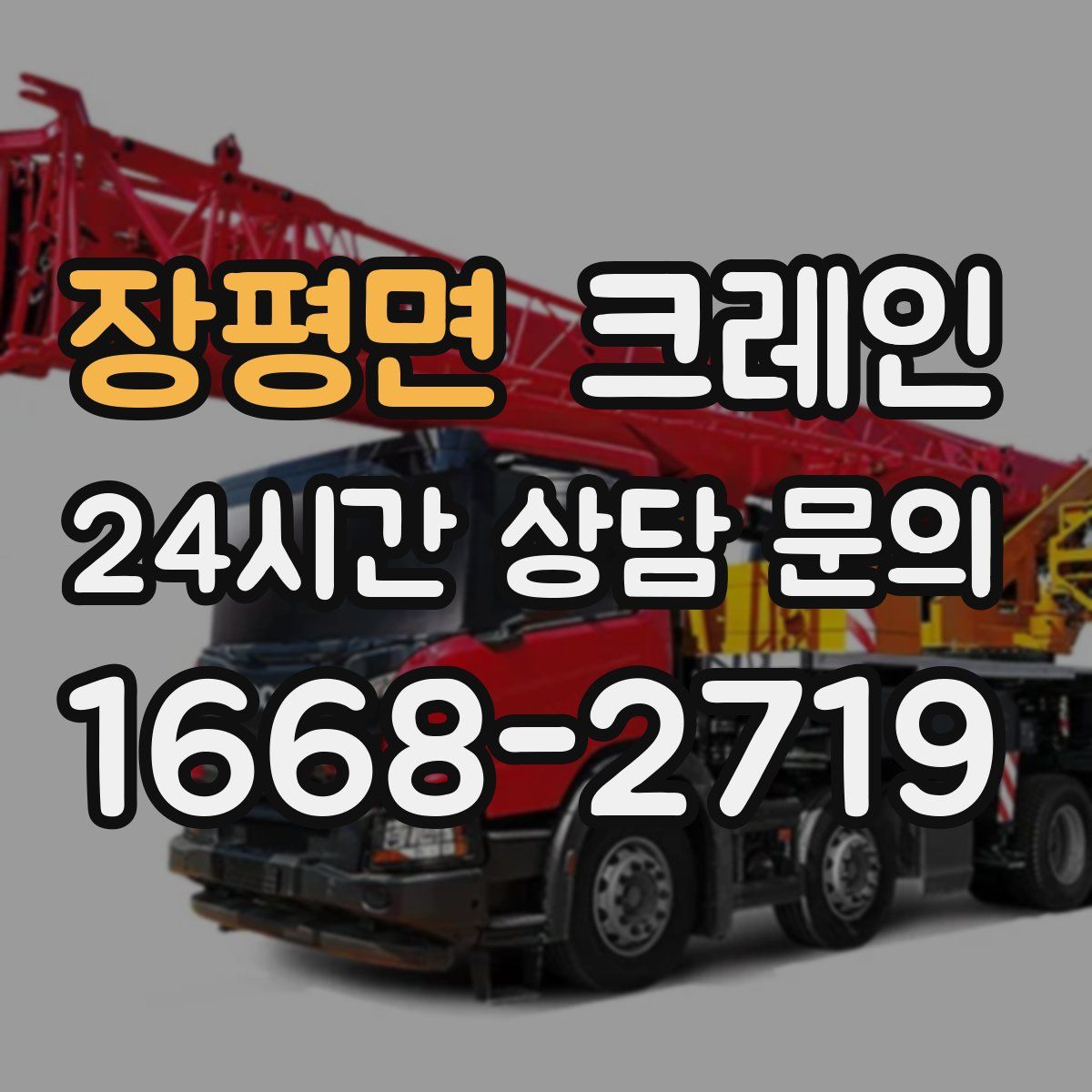 장평면 카고 크레인