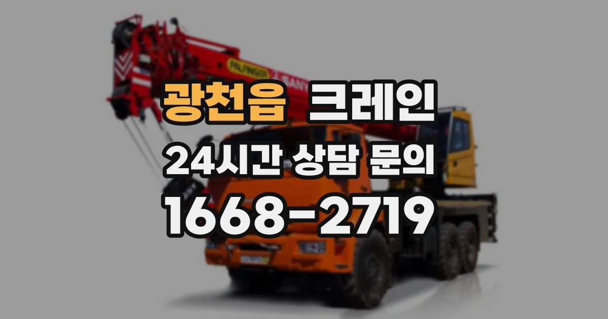 광천읍 크레인
