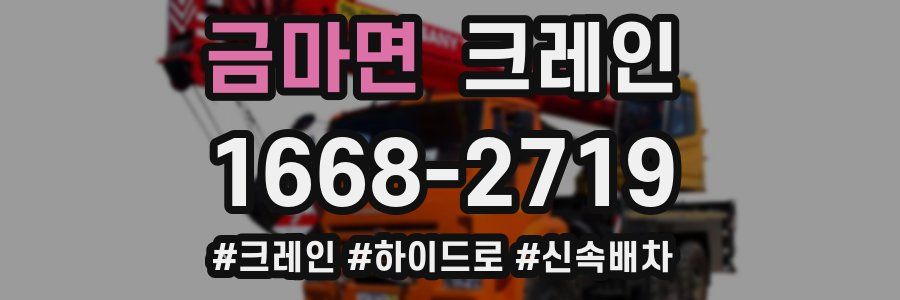 금마면 크레인 작업