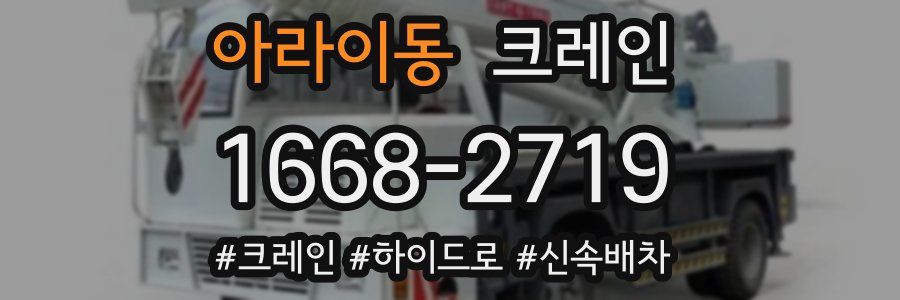 아라이동 크레인 작업