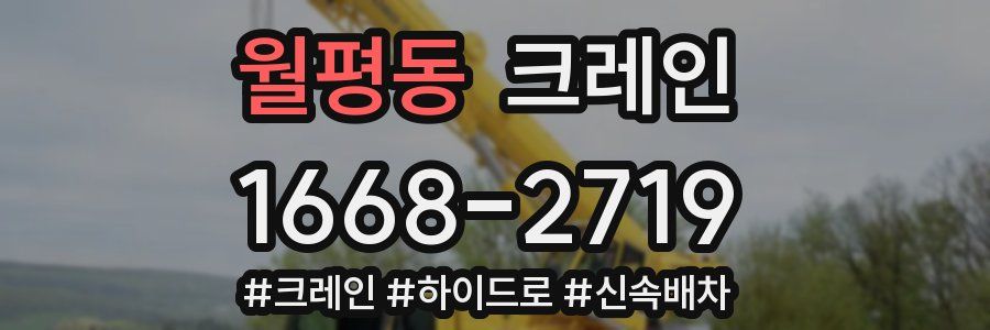 월평동 크레인 작업