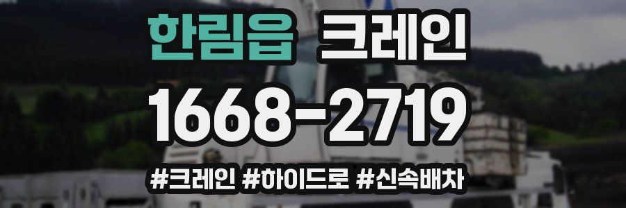 한림읍 크레인 작업