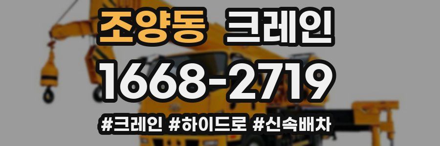 조양동 크레인 작업