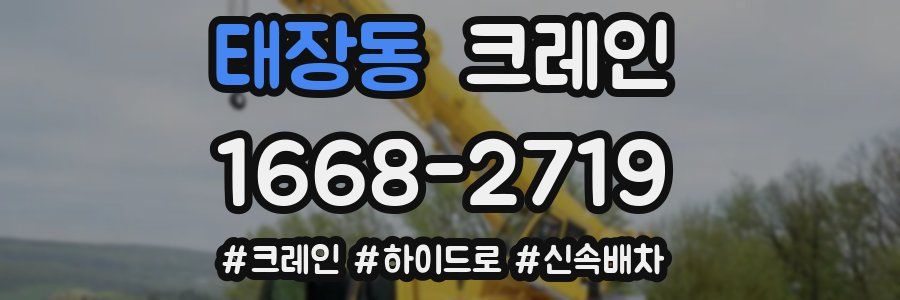 태장동 크레인 작업