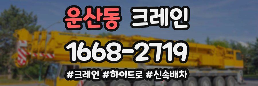 운산동 크레인 작업