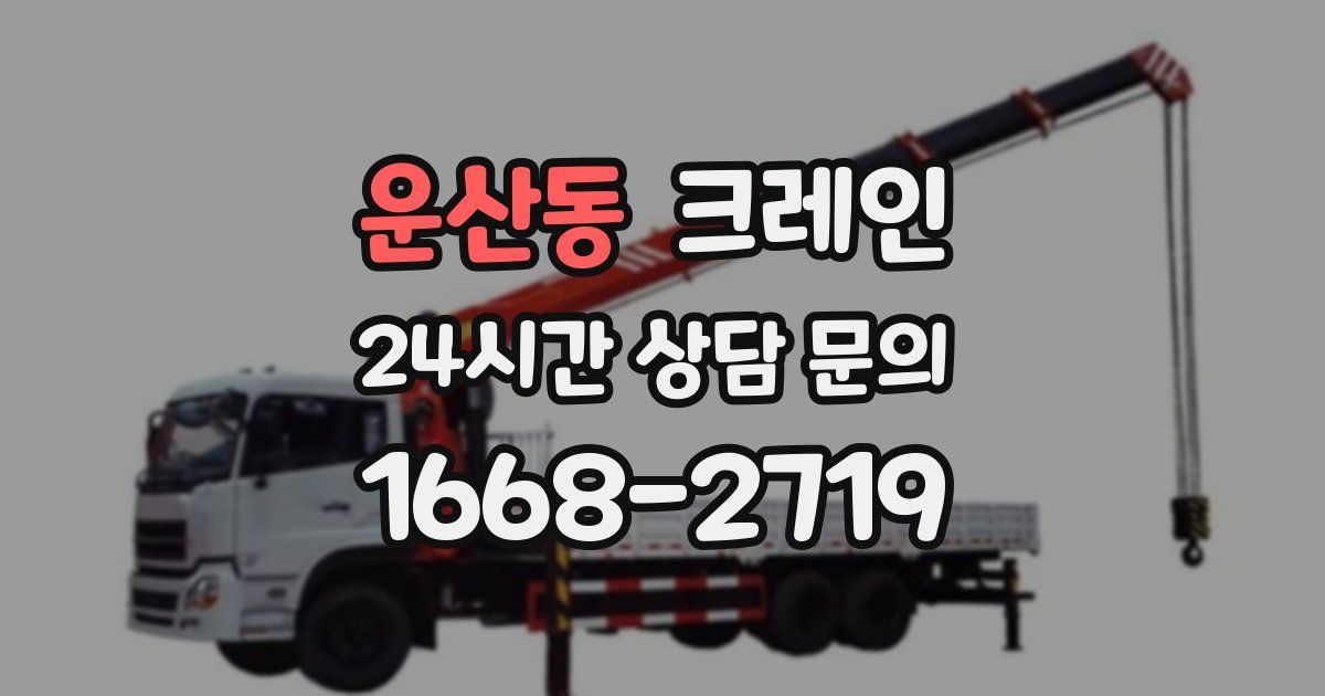 운산동 크레인