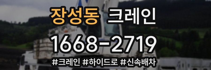 장성동 크레인 작업