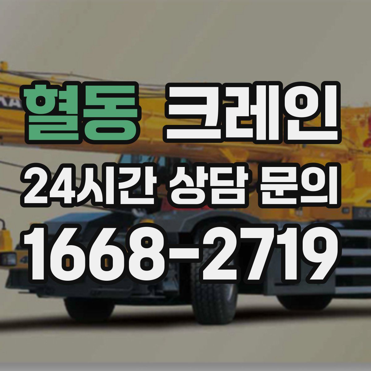 혈동 카고 크레인