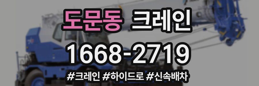 도문동 크레인 작업