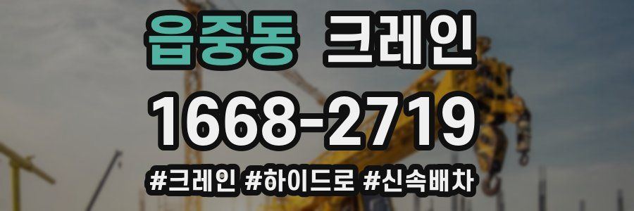 읍중동 크레인 작업