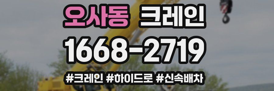 오사동 크레인 작업