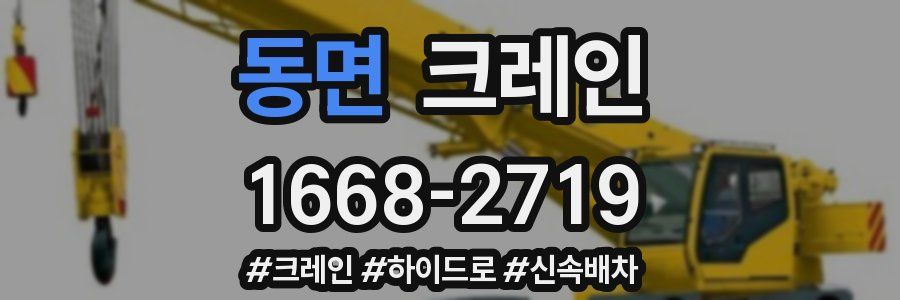 동면 크레인 작업