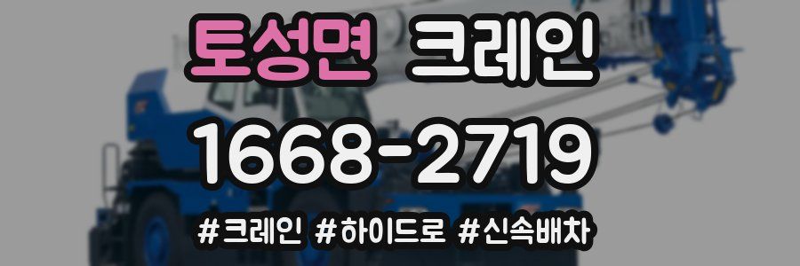 토성면 크레인 작업