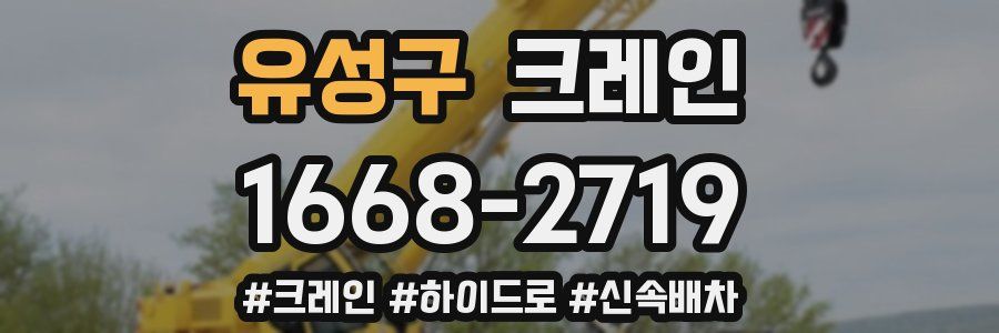 유성구 크레인 작업