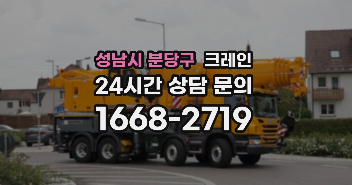 성남시 분당구 크레인