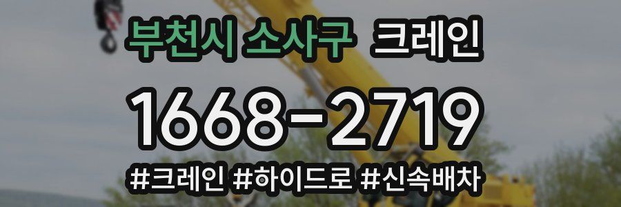 부천시 소사구 크레인 작업