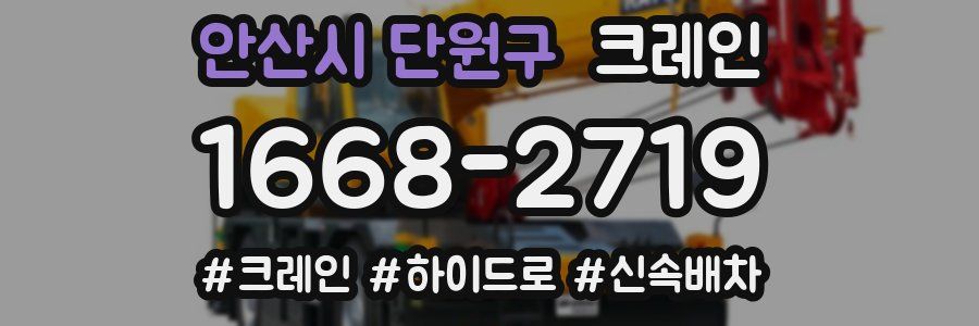 안산시 단원구 크레인 작업