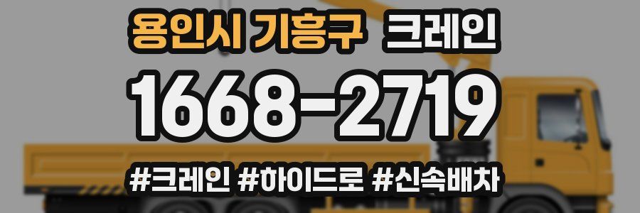 용인시 기흥구 크레인 작업