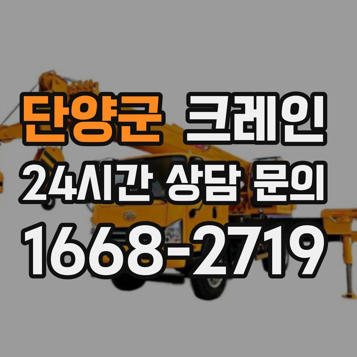단양군 카고 크레인
